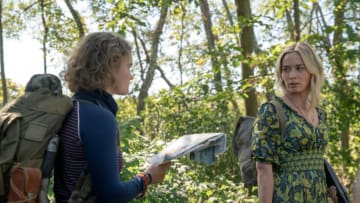Regan (Millicent Simmonds), left, and Evelyn (Emily Blunt) brave the unknown in "A Quiet Place Part II.”