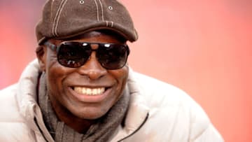 LANDOVER, MD - NOVEMBER 16: Former Washington Redskins player and hall of famer Bruce Smith looks on before a game between the Washington Redskins and Tampa Bay Buccaneers at FedExField on November 16, 2014 in Landover, Maryland. (Photo by Mitchell Layton/Getty Images)