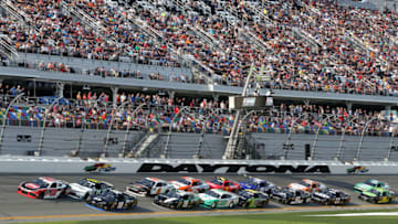 DAYTONA BEACH, FL - FEBRUARY 16: The green flag waves during the NASCAR Xfinity Series NASCAR Racing Experience 300 at Daytona International Speedway on February 16, 2019 in Daytona Beach, Florida. (Photo by Jerry Markland/Getty Images)