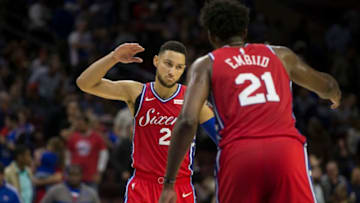 Ben Simmons & Joel Embiid | Philadelphia 76ers (Photo by Mitchell Leff/Getty Images)