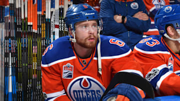 EDMONTON, AB - APRIL 14: Adam Larsson. (Photo by Andy Devlin/NHLI via Getty Images)