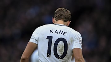 LONDON, ENGLAND - OCTOBER 22: Harry Kane of Tottenham Hotspur looks on during the Premier League match between Tottenham Hotspur and Liverpool at Wembley Stadium on October 22, 2017 in London, England. (Photo by David Ramos/Getty Images)