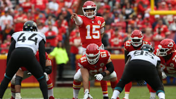 Kansas City Chiefs quarterback Patrick Mahomes (15) - (Photo by Scott Winters/Icon Sportswire via Getty Images)