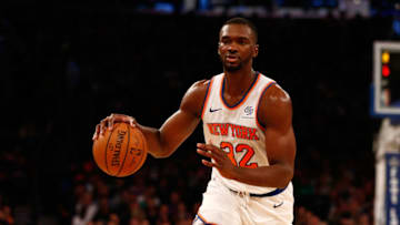 NEW YORK, NY - OCTOBER 20: Noah Vonleh #32 of the New York Knicks in action against the Boston Celtics at Madison Square Garden on October 20, 2018 in New York City. Boston Celtics defeated the New York Knicks 103-101. (Photo by Mike Stobe/Getty Images)