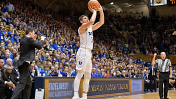 DURHAM, NC - FEBRUARY 21: Head coach David Padgett of the Louisville Cardinals reacts as Grayson Allen