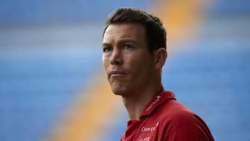 VILLAREAL, SPAIN - JUNE 03: Stephan Lichtsteiner of Switzerland looks on prior to the International Friendly match between Spain and Switzerland at Estadio de La Ceramica on June 3, 2018 in Villareal, Spain. (Photo by Manuel Queimadelos Alonso/Getty Images)