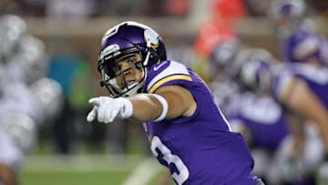 Aug 8, 2014; Minneapolis, MN, USA; Minnesota Vikings wide receiver Kain Colter (13) against the Oakland Raiders at TCF Bank Stadium. The Vikings defeated the Raiders 10-6. Mandatory Credit: Brace Hemmelgarn-USA TODAY Sports