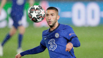 MADRID, SPAIN - APRIL 27: Hakim Ziyech of Chelsea during the UEFA Champions League match between Real Madrid v Chelsea at the Estadio Alfredo Di Stefano on April 27, 2021 in Madrid Spain (Photo by David S. Bustamante/Soccrates/Getty Images)