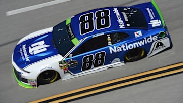 TALLADEGA, AL - OCTOBER 13: Alex Bowman, driver of the #88 Nationwide Chevrolet, practices for the Monster Energy NASCAR Cup Series 1000Bulbs.com 500 at Talladega Superspeedway on October 13, 2018 in Talladega, Alabama. (Photo by Jared C. Tilton/Getty Images)