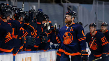 Adam Larsson #6, Edmonton Oilers (Photo by Codie McLachlan/Getty Images)