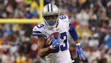 LANDOVER, MD - OCTOBER 29: Wide receiver Terrance Williams #83 of the Dallas Cowboys runs upfield against the Dallas Cowboys during the second quarter at FedEx Field on October 29, 2017 in Landover, Maryland. (Photo by Patrick Smith/Getty Images)