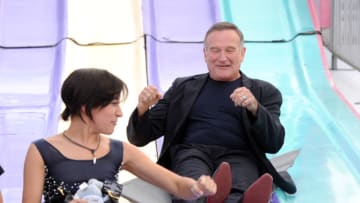 HOLLYWOOD, CA - NOVEMBER 13: Actress Zelda Williams (L) and actor Robin Williams attend the Premiere of Warner Bros. Pictures' "Happy Feet Two" at Grauman's Chinese Theatre on November 13, 2011 in Hollywood, California. (Photo by Kevin Winter/Getty Images)