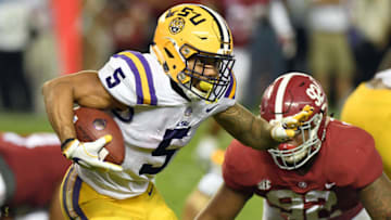 Derrius Guice, LSU Tigers. (Mandatory Credit: John David Mercer-USA TODAY Sports)