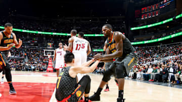 Dewayne Dedmon #14 of the Atlanta Hawks (Photo by Scott Cunningham/NBAE via Getty Images)