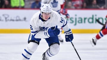 Mitchell Marner #16 of the Toronto Maple Leafs. (Photo by Minas Panagiotakis/Getty Images)