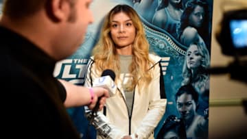 LAS VEGAS, NV - NOVEMBER 29: Nicco Montano interacts with the media during the TUF Finale Media Availability at Monte Carlo Conference Center on November 29, 2017 in Las Vegas, Nevada. (Photo by Jeff Bottari/Zuffa LLC/Zuffa LLC via Getty Images)