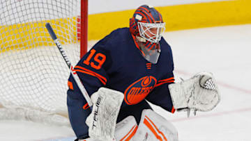 Mikko Koskinen #40, Edmonton Oilers Mandatory Credit: Perry Nelson-USA TODAY Sports