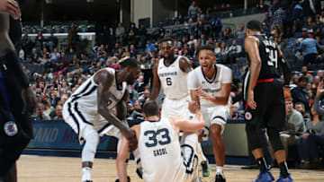 JaMychal Green, Marc Gasol, Shelvin Mack, and Kyle Anderson Memphis Grizzlies (Photo by Joe Murphy/NBAE via Getty Images)