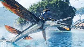 Jake Sully (Sam Worthington) in 20th Century Studios' AVATAR: THE WAY OF WATER. Photo courtesy of 20th Century Studios. © 2022 20th Century Studios. All Rights Reserved.