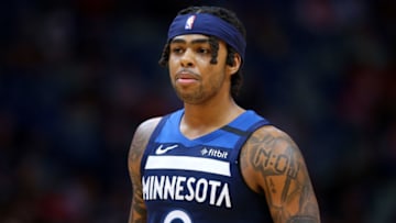NEW ORLEANS, LOUISIANA - MARCH 03: D'Angelo Russell #0 of the Minnesota Timberwolves. (Photo by Jonathan Bachman/Getty Images)