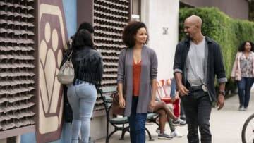 "Track" -- The SWAT team searches for thieves who are on the run with a high-tech thermal lance that can cut through almost anything. To find the thieves, SWAT works to identify their target. Also, Chris confronts an imbalance in her relationship with Kira and Ty, on S.W.A.T., Wednesday, Nov. 13 (10:00-11:00 PM, ET/PT) on the CBS Television Network. Pictured (L-R): Rochelle Aytes as Nichelle and Shemar Moore as Daniel "Hondo" Harrelson. Photo: Sonja Flemming/CBS ©2019 CBS Broadcasting, Inc. All Rights Reserved