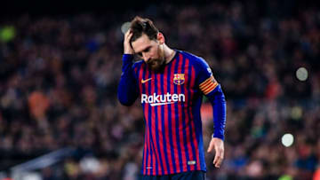 10 Leo Messi of FC Barcelona during the Spanish championship La Liga football match between FC Barcelona and Real Valladolid on 16 of February 2019 at Camp Nou stadium in Barcelona, Spain (Photo by Xavier Bonilla/NurPhoto via Getty Images)