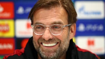 LIVERPOOL, ENGLAND - FEBRUARY 18: Jurgen Klopp, Manager of Liverpool speaks to the media during a Liverpool Press Conference at Melwood Training Ground on February 18, 2019 in Liverpool, England. (Photo by Clive Brunskill/Getty Images)