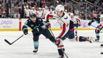 Connor McMichael, Washington Capitals Mandatory Credit: Stephen Brashear-USA TODAY Sports
