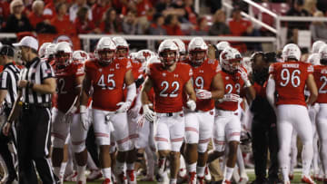 SALT LAKE CITY, UT - OCTOBER 7: The Utah Utes run into the field during the first half of an college football game against the Stanford Cardinal on October 7, 2017 at Rice Eccles Stadium in Salt Lake City, Utah. (Photo by George Frey/Getty Images)