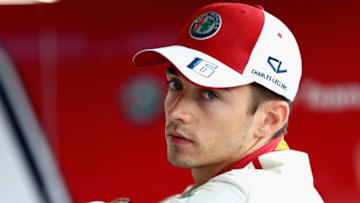 MONZA, ITALY - AUGUST 31: Charles Leclerc of Monaco and Sauber F1 looks on from the garage during practice for the Formula One Grand Prix of Italy at Autodromo di Monza on August 31, 2018 in Monza, Italy. (Photo by Mark Thompson/Getty Images)