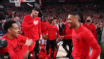 Portland Trail Blazers Mandatory Copyright Notice: Copyright 2017 NBAE (Photo by Sam Forencich/NBAE via Getty Images)