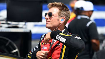 DARLINGTON, SC - SEPTEMBER 01: Jamie McMurray, driver of the #1 McDonald's 50 Years of Big Mac Chevrolet, stands on the grid during qualifying for the Monster Energy NASCAR Cup Series Bojangles' Southern 500 at Darlington Raceway on September 1, 2018 in Darlington, South Carolina. (Photo by Josh Hedges/Getty Images)