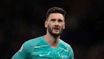 LONDON, ENGLAND - FEBRUARY 02: Hugo Lloris of Tottenham Hotspur celebrates as Tottenham score during the Premier League match between Tottenham Hotspur and Manchester City at Tottenham Hotspur Stadium on February 02, 2020 in London, United Kingdom. (Photo by Visionhaus)