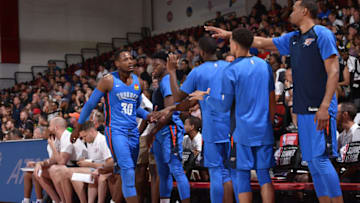 Deonte Burton #30 of the Oklahoma City Thunder Photo by David Dow/NBAE via Getty Images)