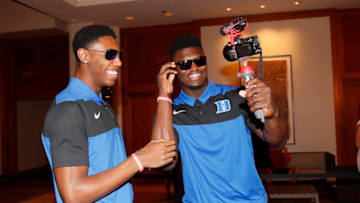 Duke basketball stars RJ Barrett and Zion Williamson (Brian Spurlock-USA TODAY Sports)