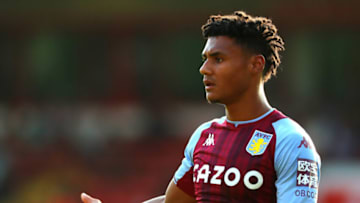 WALSALL, ENGLAND - JULY 21: Ollie Watkins of Aston Villa gestures during the Pre Season Friendly between Walsall and Aston Villa at Banks's Stadium on July 21, 2021 in Walsall, England. (Photo by Chloe Knott - Danehouse/Getty Images)