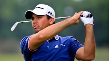 Apr 28, 2016; Avondale, LA, USA; Jason Day on the 18th hole during the first round of the 2016 Zurich Classic of New Orleans at TPC Louisiana. Mandatory Credit: Derick E. Hingle-USA TODAY Sports