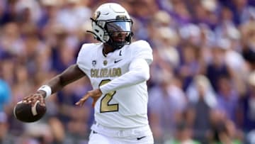 Shedeur Sanders' eventual replacement at quarterback is on Deion Sanders' Colorado football radar after a recent conversation Mandatory Credit: Tim Heitman-USA TODAY Sports