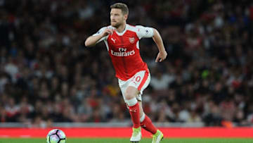 LONDON, ENGLAND - MAY 16: Shkodran Mustafi of Arsenal during the Premier League match between Arsenal and Sunderland at Emirates Stadium on May 16, 2017 in London, England. (Photo by David Price/Arsenal FC via Getty Images)
