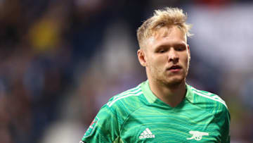 WEST BROMWICH, ENGLAND - AUGUST 25: Aaron Ramsdale of Arsenal during the Carabao Cup Second Round match between West Bromwich Albion and Arsenal at The Hawthorns on August 25, 2021 in West Bromwich, England. (Photo by Chloe Knott - Danehouse/Getty Images)
