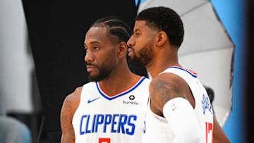 LA ClippersKawhi LeonardPaul George (Photo by Brian Rothmuller/Icon Sportswire via Getty Images)