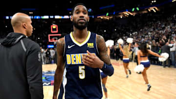 MINNEAPOLIS, MN - APRIL 11: Denver Nuggets forward Will Barton (5) walks off the court as the cheerleaders rush on after the overtime loss of their winner-take-all regular-season finale vs the Minnesota Timberwolves 112 -106 at the Target Center in downtown Minneapolis. April 11, 2018 Minneapolis, Minnesota. (Photo by Joe Amon/The Denver Post via Getty Images)