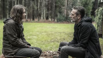 Lauren Cohan as Maggie Rhee, Jeffrey Dean Morgan as Negan - The Walking Dead _ Season 11, Episode 24 - Photo Credit: Jace Downs/AMC