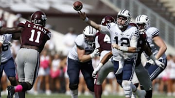 STARKVILLE, MS - OCTOBER 14: Tanner Mangum