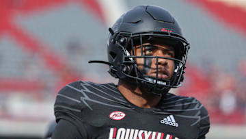 LOUISVILLE, KY - OCTOBER 29: Tiyon Evans #7 of the Louisville Cardinals is seen during the game against the Wake Forest Demon Deacons at Cardinal Stadium on October 29, 2022 in Louisville, Kentucky. (Photo by Michael Hickey/Getty Images)