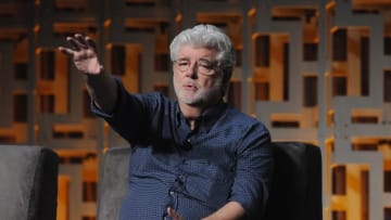 ORLANDO, FL - APRIL 13: George Lucas attends the 40 Years of Star Wars panel during the 2017 Star Wars Celebration at Orange County Convention Center on April 13, 2017 in Orlando, Florida. (Photo by Gerardo Mora/Getty Images for Disney)