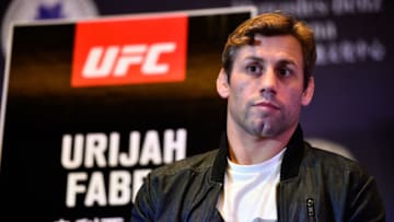 SHANGHAI, CHINA - NOVEMBER 23: Urijah Faber speaks to the media inside the Kerry Hotel Pudong on November 23, 2017 in Shanghai, China. (Photo by Brandon Magnus/Zuffa LLC via Getty Images)