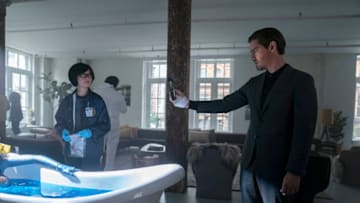 PRODIGAL SON: L-R: Keiko Agena and Tom Payne in the "Designer Complicity" episode of PRODIGAL SON airing Monday, Oct. 14 (9:00-10:00 PM ET/PT) on FOX. © 2019 FOX MEDIA LLC. Cr: Peter Kraemer/FOX.