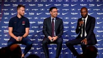Barcelona's new Brazilian goalkeeper Neto (Photo credit should read JOSEP LAGO/AFP via Getty Images)