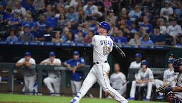 Ryan O'Hearn #66 of the Kansas City Royals - (Photo by Ed Zurga/Getty Images)